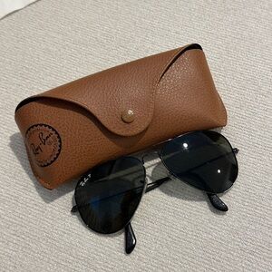 Ray-Ban Polarized Aviator in Total Black